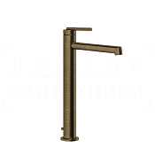 Gessi Ingranaggio Смеситель для раковины высокий, с дон. клап., излив 17,4 см, цвет: antique brass 63505#713