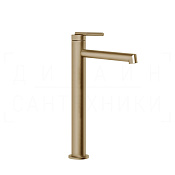 Gessi Ingranaggio Смеситель для раковины высокий, без д/к, излив 17,4 см, цвет: warm bronze brushed 63506#726