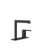 Gessi Ingranaggio Смеситель для раковины на 2 отверстия, без д/к, излив 14,4 см, цвет: matte black 63515#299