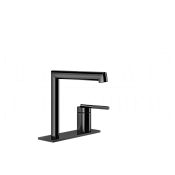 Gessi Ingranaggio Смеситель для раковины на 2 отв., без д/к, излив 14,4 см, цвет: black metal PVD 63515#706