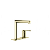 Gessi Ingranaggio Смеситель для раковины на 2 отверстия, без д/к, излив 14,4 см, цвет: brass PVD 63515#710