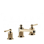 Gessi Venti20 Смеситель для раковины на 3 отверстия, с д/к, излив 13,4 см, цвет: warm bronze PVD 65011#735