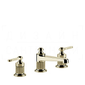 Gessi Venti20 Смеситель для раковины на 3 отверстия, без дон. клап., излив 13,4 см, цвет: brass PVD 65013#710