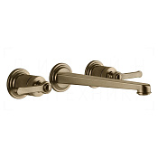 Gessi Venti20 Смеситель для раковины встраив., внеш. часть, излив 24,3 см, цвет: deep bronze brushed 65090#791