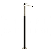 Gessi Venti20 Смеситель для раковины напольный, без донного клапана, излив 20,8 см, цвет: nickel PVD 65095#720