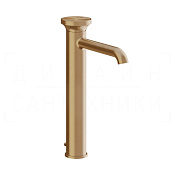 Gessi Origini Смеситель для раковины высокий, с д/к, излив 16,4 см, цвет: warm bronze brushed PVD 66003#726