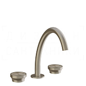 Gessi Origini Смеситель для раковины на 3 отв., без д/к, излив 18,6 см, цвет: finox brushed nickel 66014#149