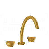 Gessi Origini Смеситель для раковины на 3 отверстия, без д/к, излив 18,6 см, цвет: glossy ocra 66014#277