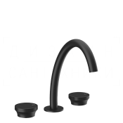 Gessi Origini Смеситель для раковины на 3 отверстия, без д/к, излив 18,6 см, цвет: matte black 66014#299