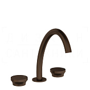 Gessi Origini Смеситель для раковины на 3 отверстия, без д/к, излив 18,6 см, цвет: dark bronze 66014#845