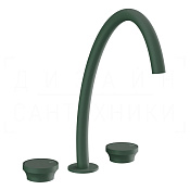 Gessi Origini Смеситель для раковины на 3 отверстия, без дон. клап., излив 23 см, цвет: matte agave 66016#276