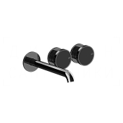 Gessi Origini Смеситель для раковины встраив., внеш. час., излив 17,1-20,1 см, цвет: black metal PVD 66090#706