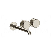 Gessi Origini Смеситель для раковины встраив., внеш. часть, излив 17,1-20,1 см, цвет: nickel PVD 66090#720