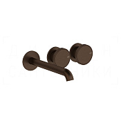 Gessi Origini Смеситель для раковины встраив., внеш. часть, излив 17,1-20,1 см, цвет: dark bronze 66090#845