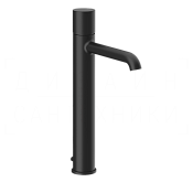 Gessi Habito Unito Смеситель для раковины высокий, с дон. клап., излив 16,4 см, цвет: matte black 70003#299