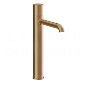 Gessi Habito Unito Смеситель для раковины высокий, без д/к, излив 16,4 см, цвет: warm bronze brushed 70004#726