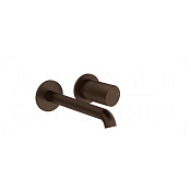 Gessi Habito Unito Смеситель для раковины встраив., внеш. часть, излив 17-20 см, цвет: dark bronze 70088#845