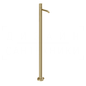 Gessi Habito Unito Смеситель для раковины напольный, без д/к, излив 16,4 см, цвет: brushed brass PVD 70095#727