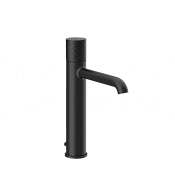 Gessi Habito Смеситель для раковины высокий, с донным клапаном, излив 16,4 см, цвет: matte black 70105#299