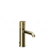 Gessi Habito Смеситель для раковины, с донным клапаном, излив 13,1 см, цвет: brass PVD 70301#710
