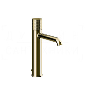 Gessi Habito Смеситель для биде с донным клапаном, излив 16,4 см, цвет: brass PVD 70405#710