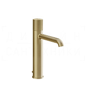 Gessi Habito Смеситель для раковины высокий, с донным клап., излив 16,4 см, цвет: brushed brass PVD 70505#727