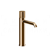 Gessi Habito Смеситель для раковины высокий, без донного клап., излив 16,4 см, цвет: warm bronze PVD 70506#735