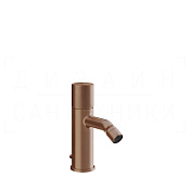 Gessi Habito Смеситель для биде с донным клапаном, излив 11,1 см, цвет: copper brushed PVD 70607#708