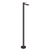 Gessi Ventaglio Смеситель для раковины напольный, без д/к, излив 15,4 см, цвет: black metal brushed 72095#707