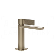 Gessi Inverso Смеситель для раковины, без донного клапана, излив 12,6 см, цвет: finox brushed nickel 73502#149