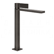 Gessi Inverso Смеситель для раковины высокий, без д/к, излив 27 см, цвет: black metal brushed PVD 73504#707