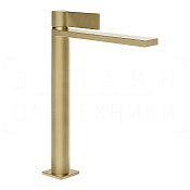 Gessi Inverso Смеситель для раковины высокий, без дон. кл., излив 27 см, цвет: brushed brass PVD 73504#727