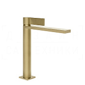 Gessi Inverso Смеситель для раковины высокий, без дон. кл., излив 20 см, цвет: brushed brass PVD 73506#727