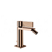 Gessi Inverso Смеситель для биде с донным клапаном, излив 11,8 см, цвет: copper PVD 73507#030
