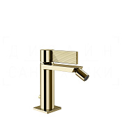 Gessi Inverso Смеситель для биде с донным клапаном, излив 11,8 см, цвет: brass PVD 73507#710
