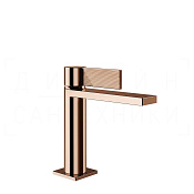 Gessi Inverso Смеситель для раковины, с донным клапаном, излив 12,6 см, цвет: copper PVD 73551#030