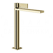 Gessi Inverso Смеситель для раковины высокий, с донным клапаном, излив 27 см, цвет: brass PVD 73553#710