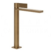 Gessi Inverso Смеситель для раковины высокий, с д/к, излив 27 см, цвет: deep bronze brushed PVD 73553#791