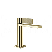 Gessi Inverso Смеситель для раковины, без донного клапана, излив 12,6 см, цвет: brass PVD 73602#710