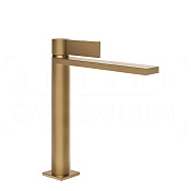 Gessi Inverso Смеситель для раковины высокий, без д/к, излив 20 см, цвет: warm bronze brushed PVD 73606#726