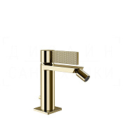 Gessi Inverso Смеситель для биде с донным клапаном, излив 11,8 см, цвет: brass PVD 73607#710