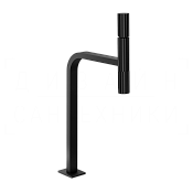 Gessi Incastri Смеситель для раковины высокий, с донным клапаном, излив 26,9 см, цвет: matte black 75253#299