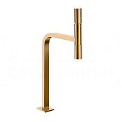 Gessi Incastri Смеситель для раковины высокий, с дон. клапаном, излив 26,9 см, цвет: warm bronze PVD 75253#735
