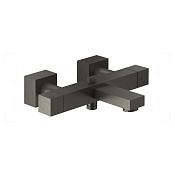 Gessi Rettangolo Термостат для ванны, без душ. гарн., излив 18,9 см, цвет: black metal brushed PVD 20111#707