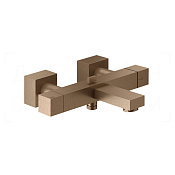 Gessi Rettangolo Термостат для ванны, без душевого гарнит., излив 18,9 см, цвет: copper brushed PVD 20111#708