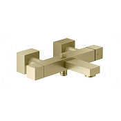 Gessi Rettangolo Термостат для ванны, без душевого гарнитура, излив 18,9 см, цвет: brushed brass PVD 20111#727