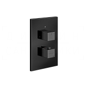 Gessi Rettangolo Термостат для душа встраиваемый, на 1 потреб., внешняя часть, цвет: black metal PVD 20182#706