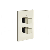 Gessi Rettangolo Термостат для душа встраиваемый, на 2 потребителя, внешняя часть, цвет: nickel PVD 20184#720