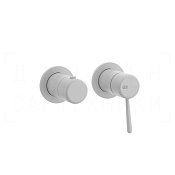 Gessi Goссia Смеситель для душа встраиваемый, на 2 потребителя, внешняя часть, цвет: matte white 33077#279