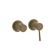 Gessi Goссia Смеситель для душа встраиваемый, на 2 потребителя, внешняя часть, цвет: antique brass 33077#713